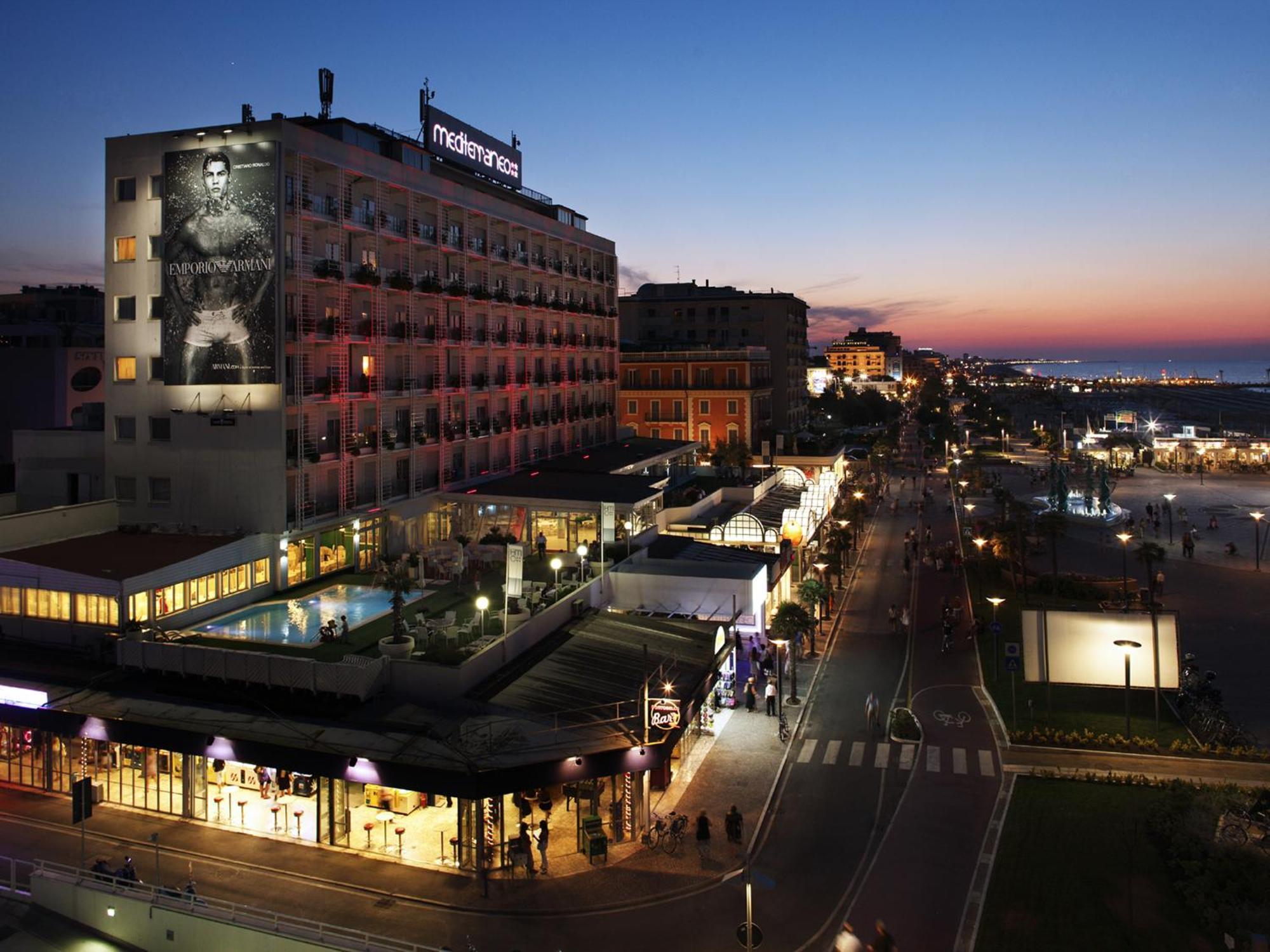 Hotel Mediterraneo Riccione Esterno foto